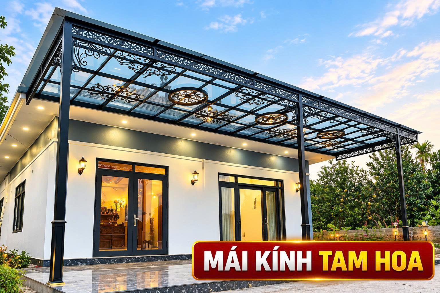 làm mái kính tại vĩnh long